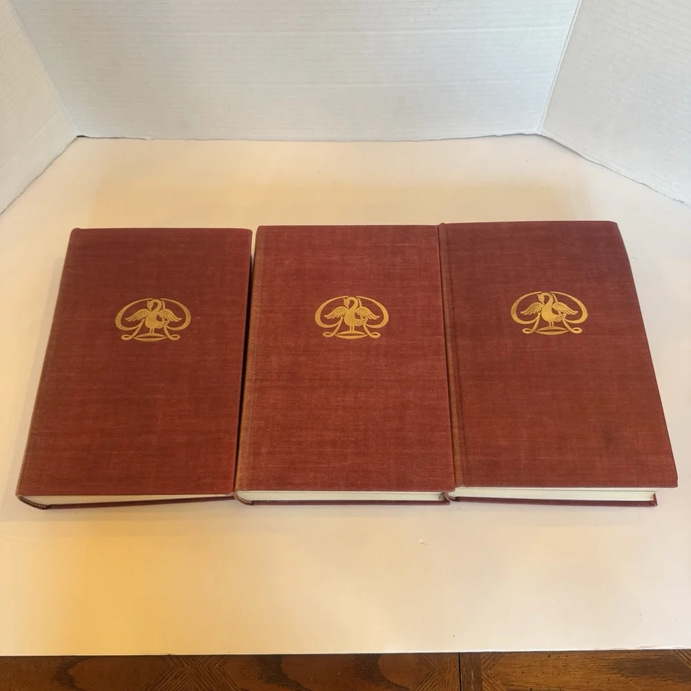 Vtg 1954 The Animal Kingdom 3 Vol Set Natural History Mid Century RedCloth Books